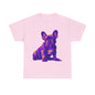 Womens Colourful French Bulldog artistic T-shirt