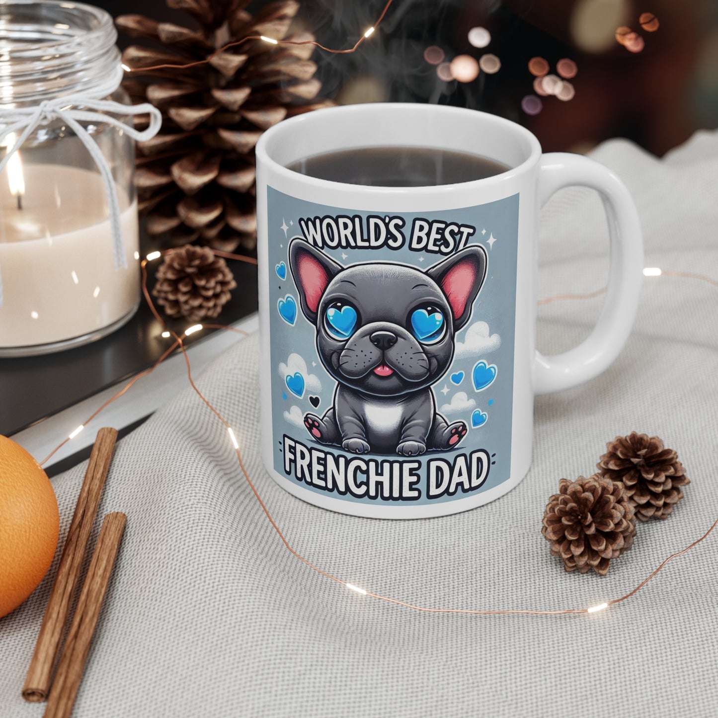 Worlds Best Dad Frenchie mug