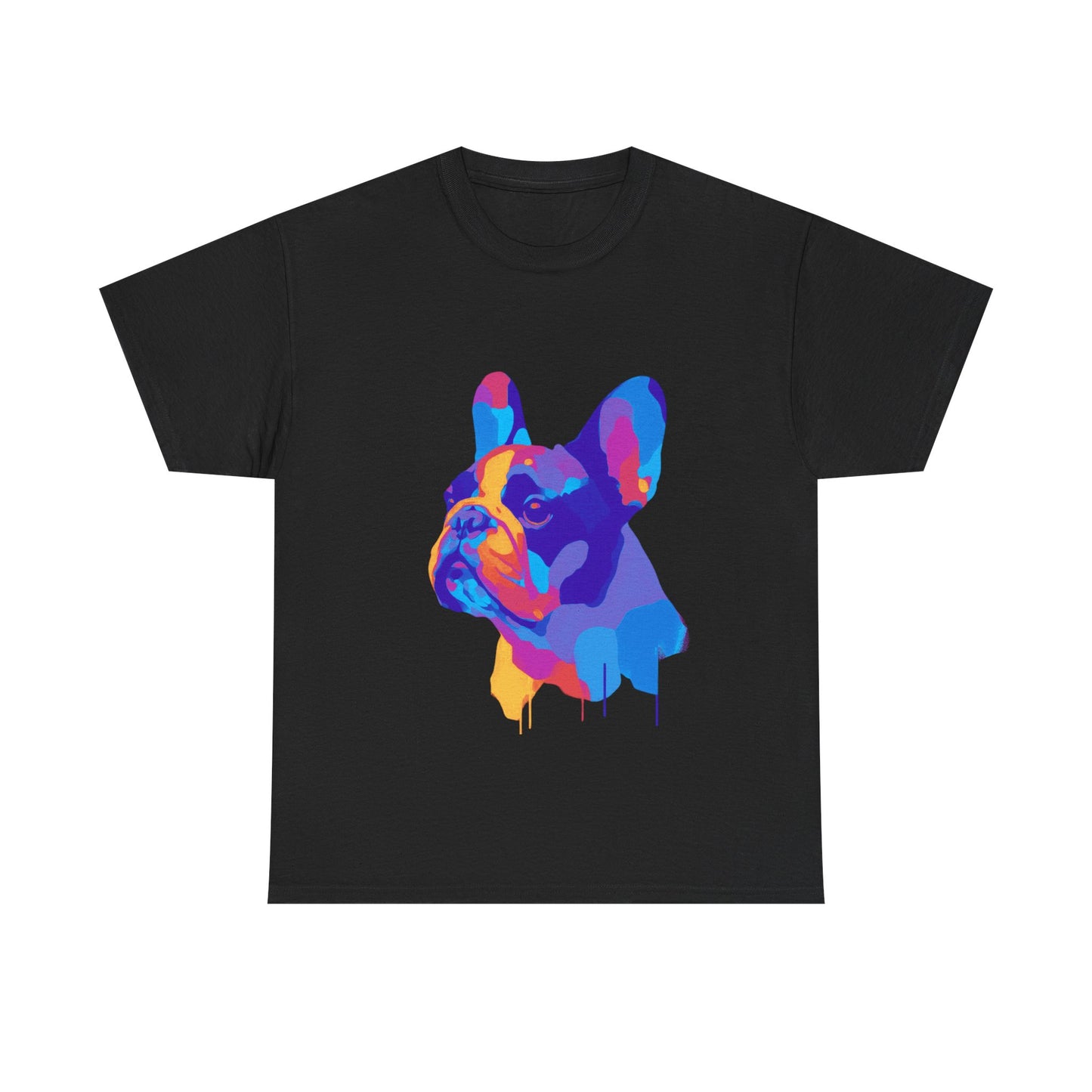 Mens Colourful French Bulldog artistic T-shirt