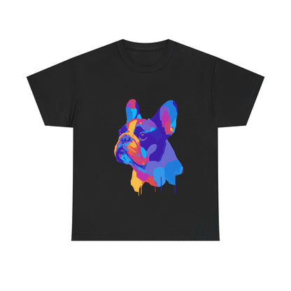 Mens Colourful French Bulldog artistic T-shirt