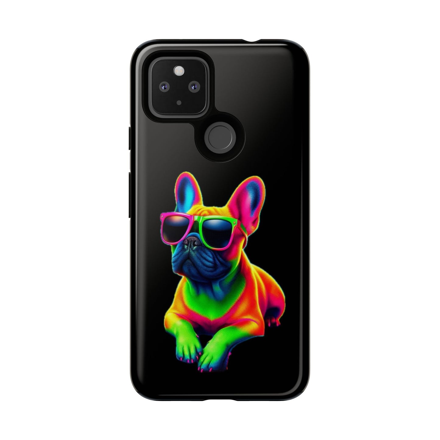 Neon French Bulldog phone case