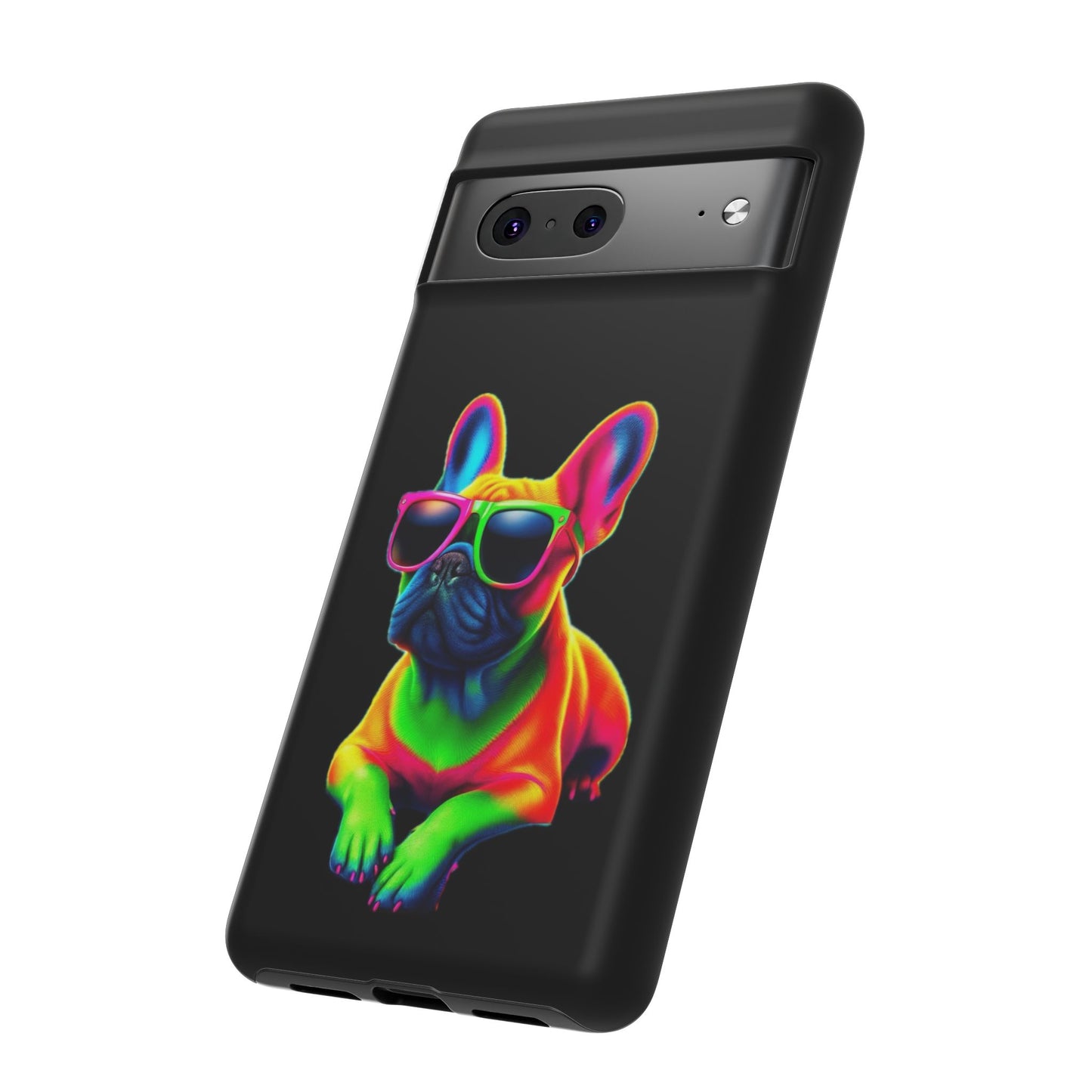 Neon French Bulldog phone case