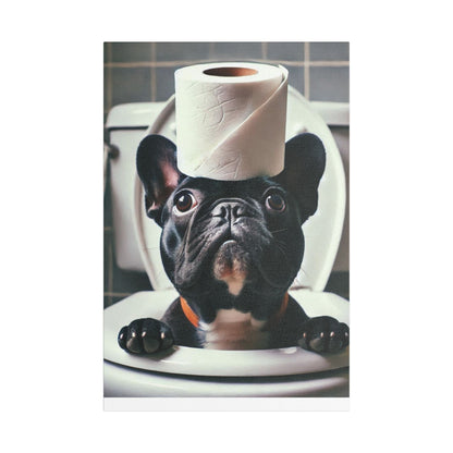 French Bulldog Bathroom Canvas