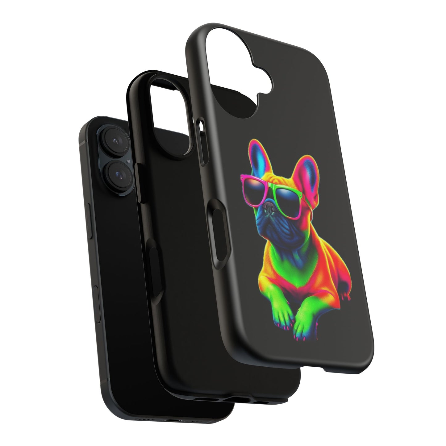 Neon French Bulldog phone case