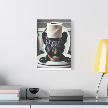 French Bulldog Bathroom Canvas