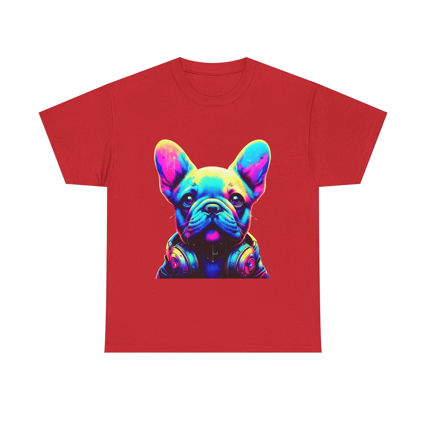 Mens neon French Bulldog T-shirt