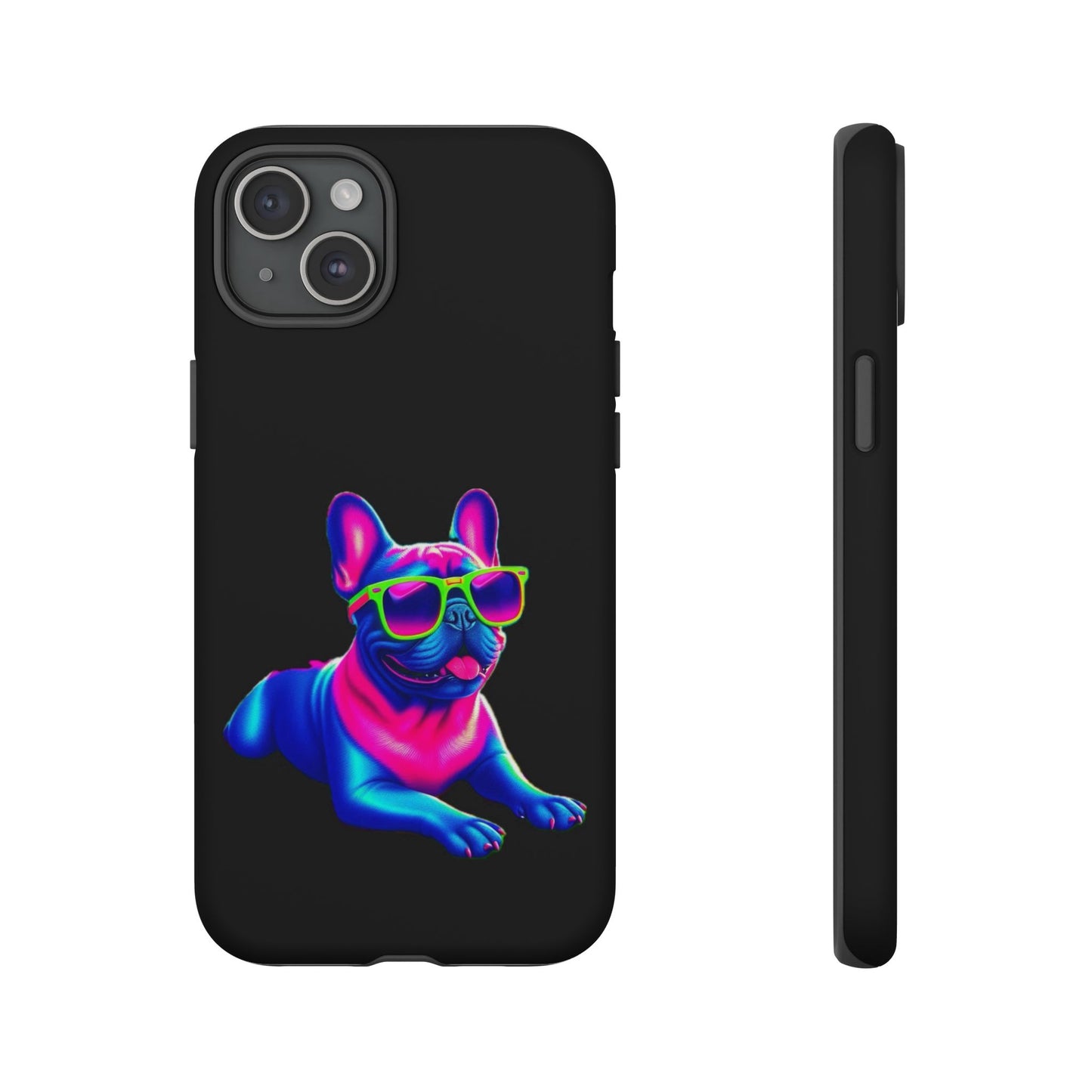 Neon French Bulldog phone case