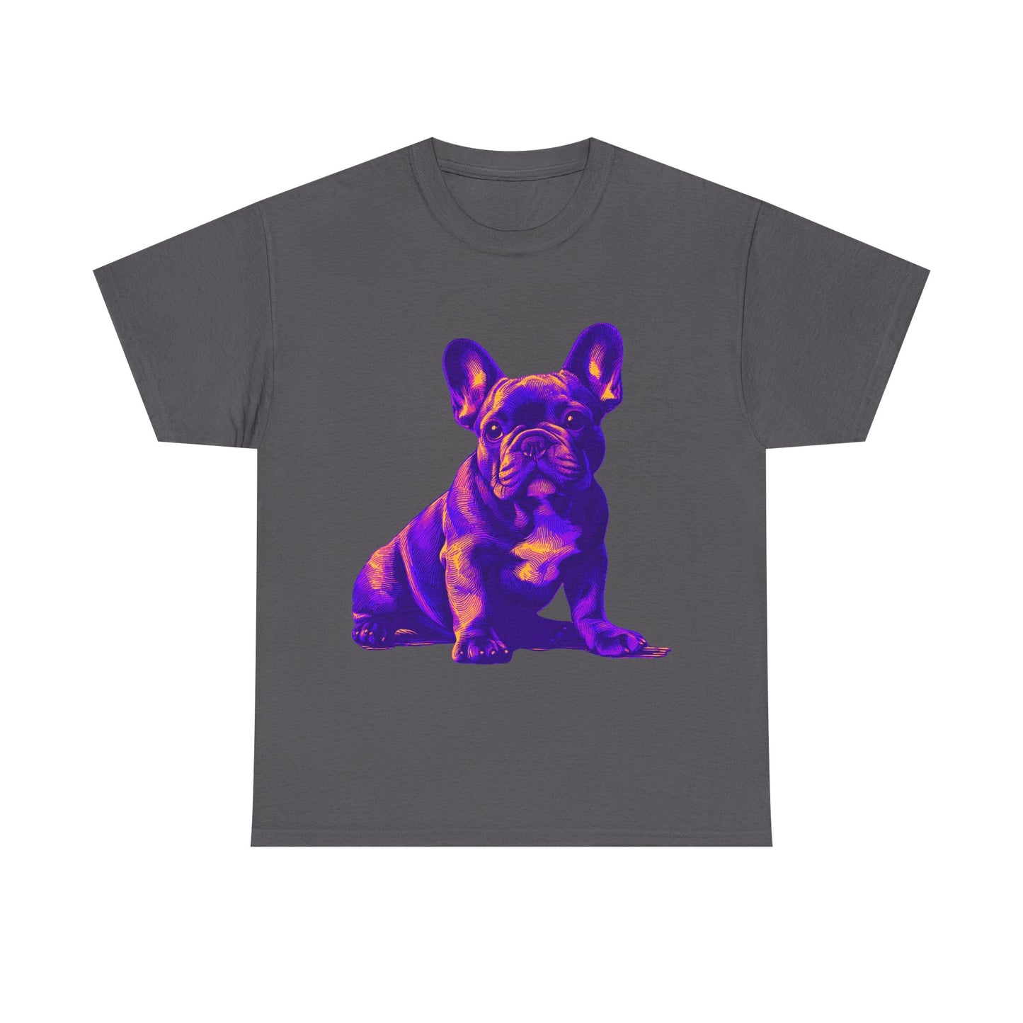 Womens Colourful French Bulldog artistic T-shirt