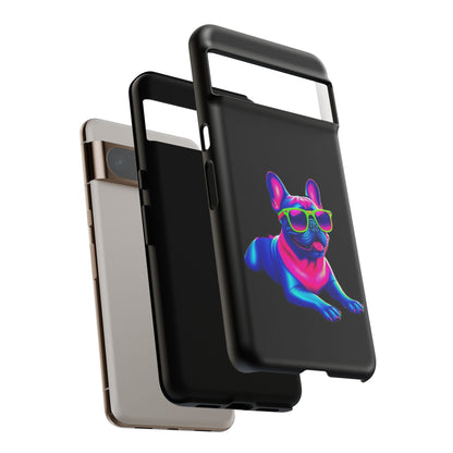 Neon French Bulldog phone case