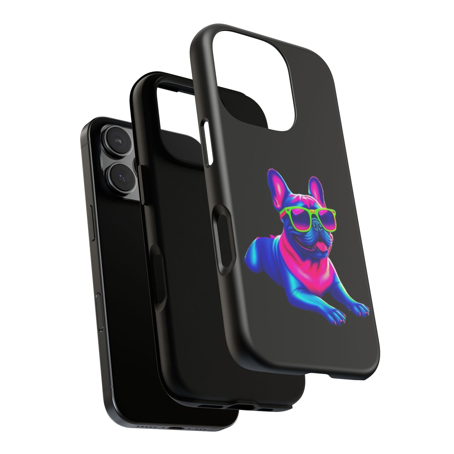 Neon French Bulldog phone case