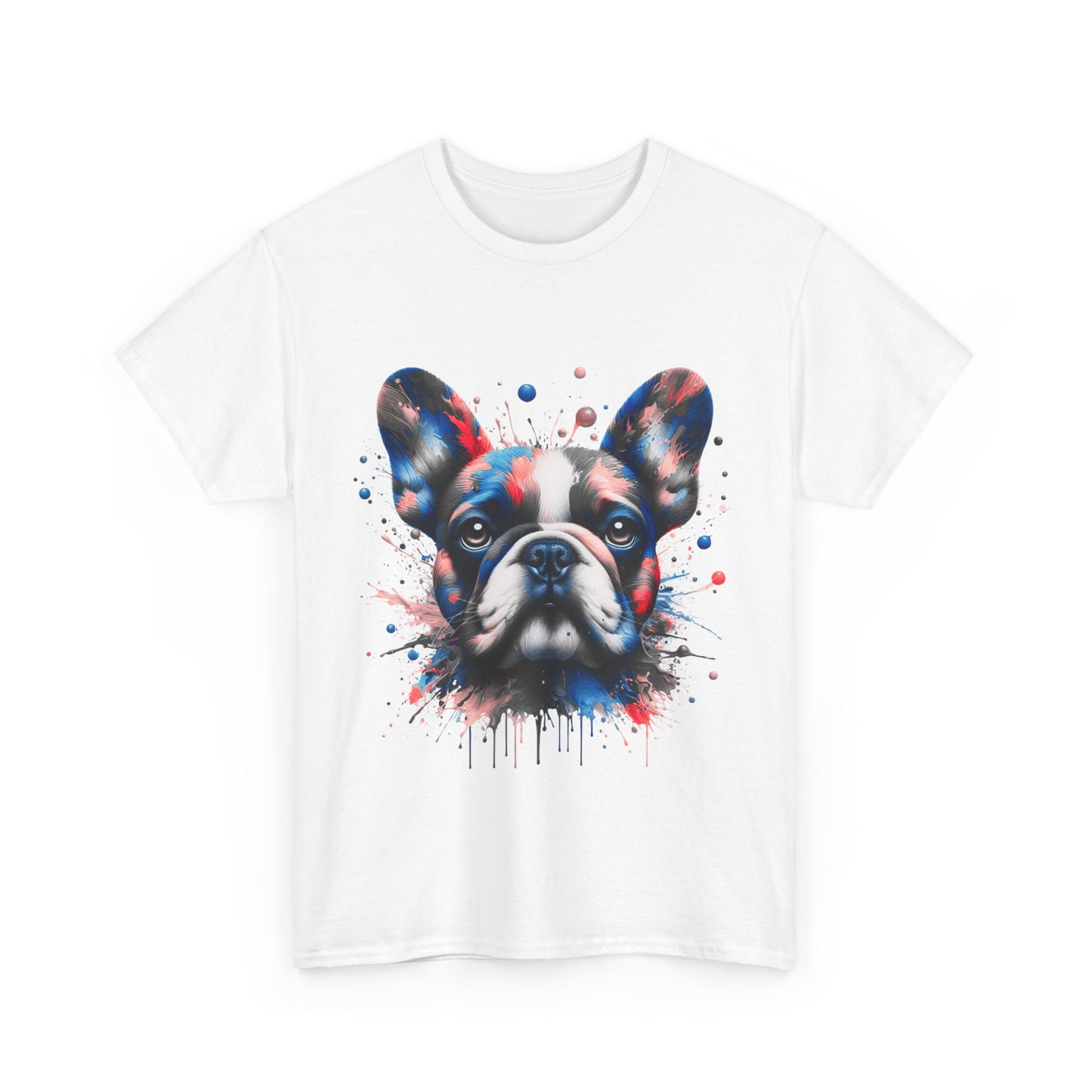 Mens Colourful French Bulldog artistic T-shirt