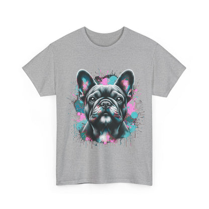 Womens Colourful French Bulldog artistic T-shirt