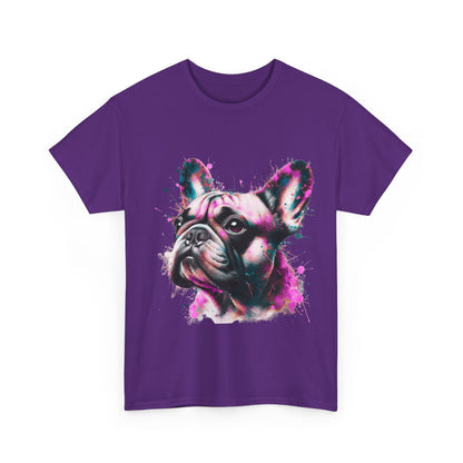 Womens Colourful French Bulldog artistic T-shirt
