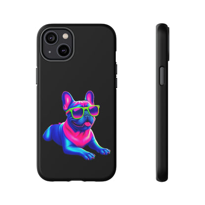 Neon French Bulldog phone case