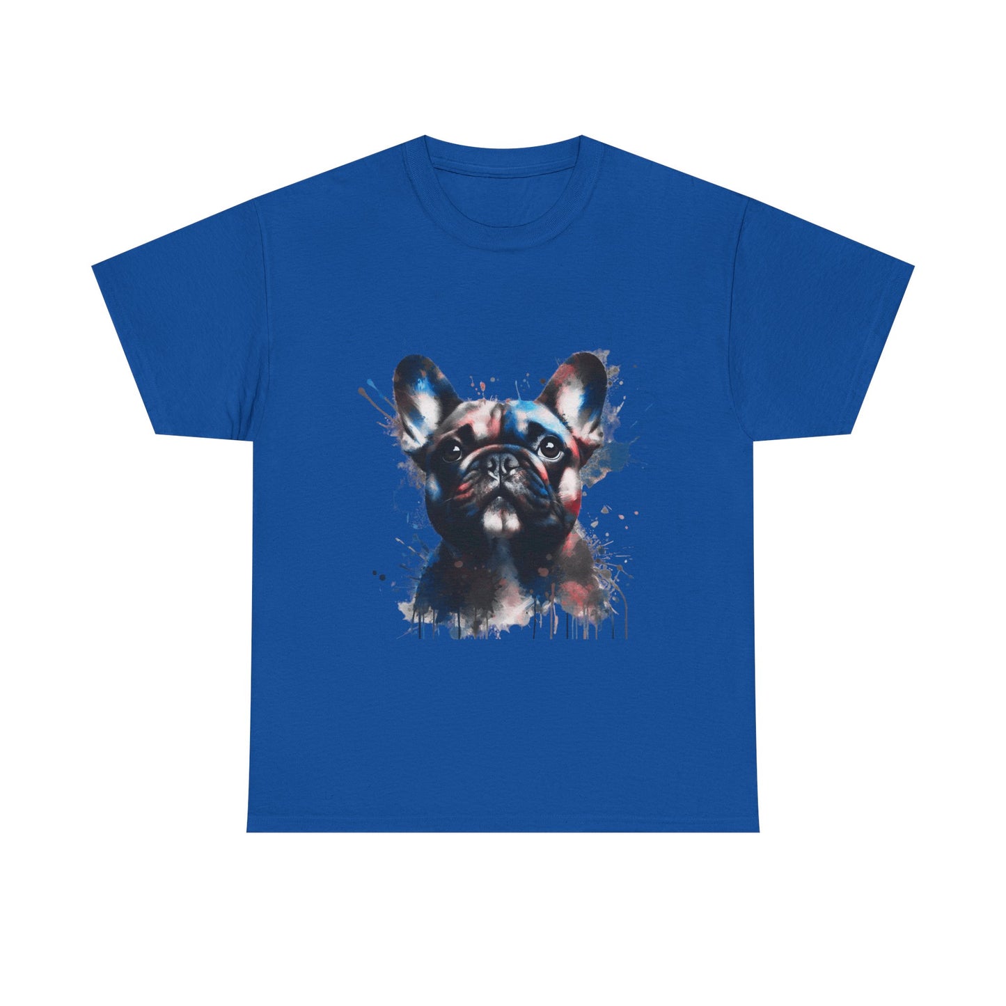 Mens Colourful French Bulldog artistic T-shirt