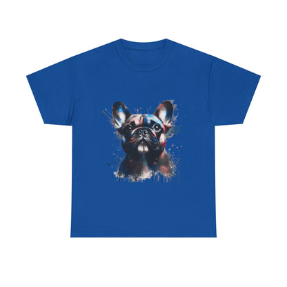Mens Colourful French Bulldog artistic T-shirt