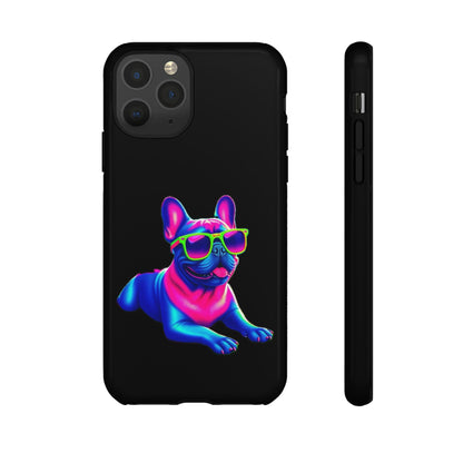 Neon French Bulldog phone case