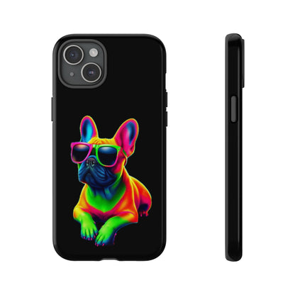 Neon French Bulldog phone case