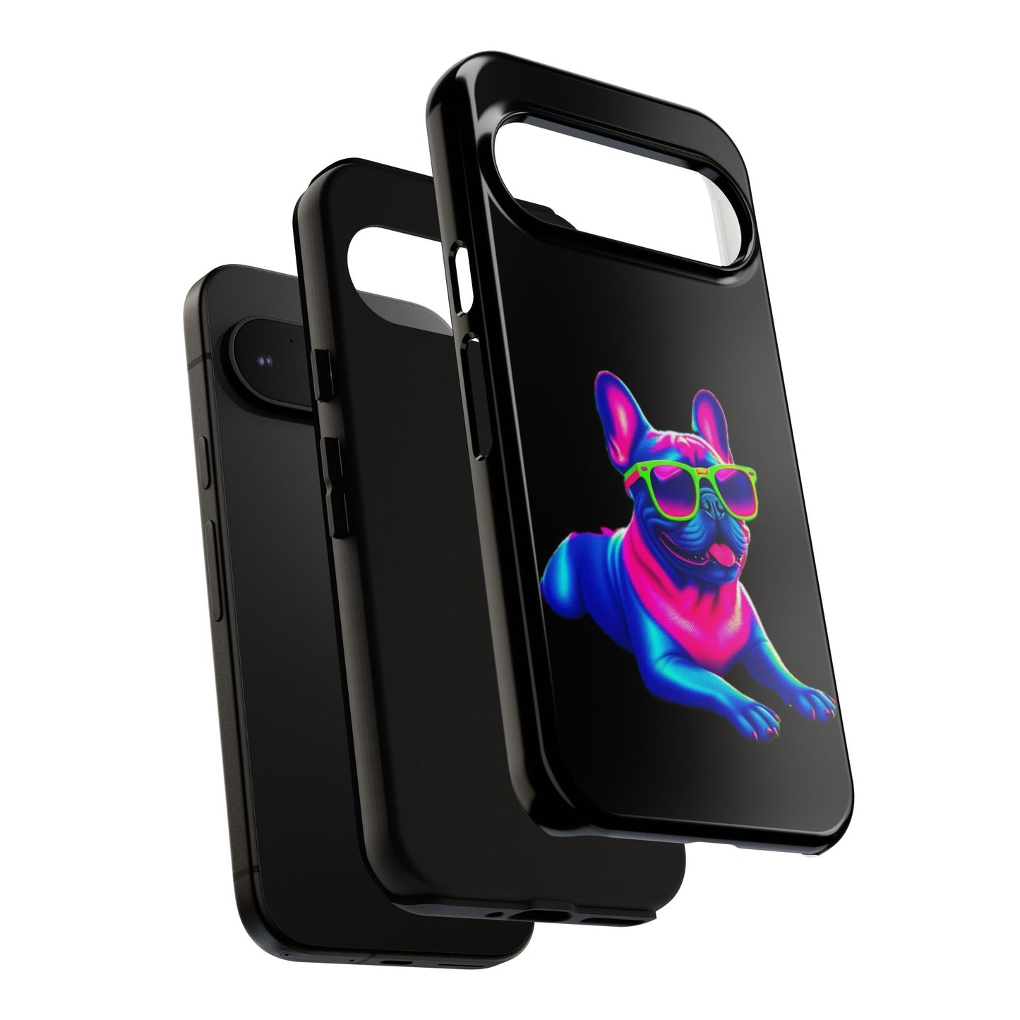 Neon French Bulldog phone case