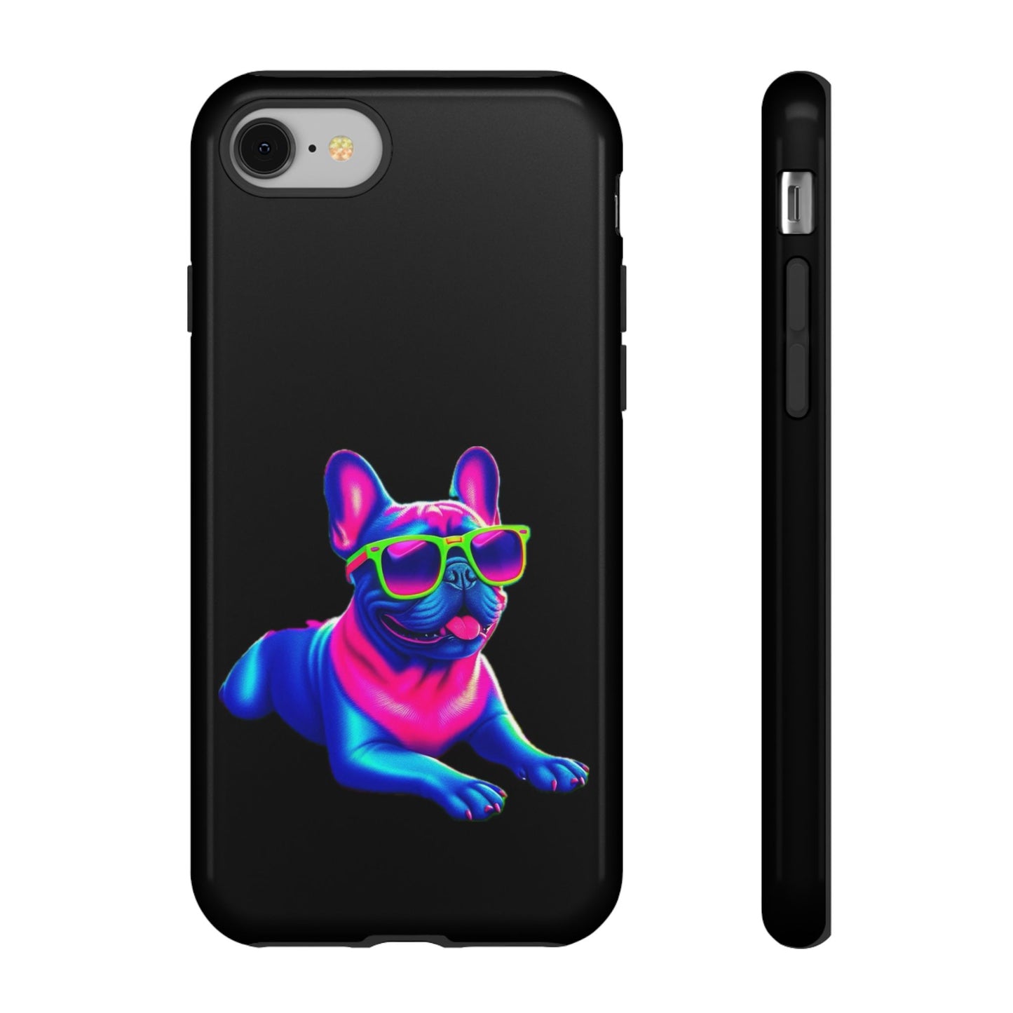 Neon French Bulldog phone case