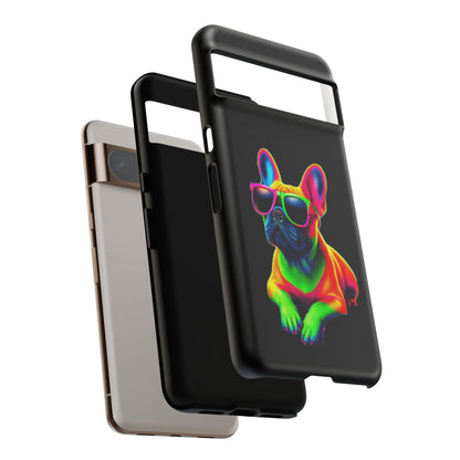 Neon French Bulldog phone case