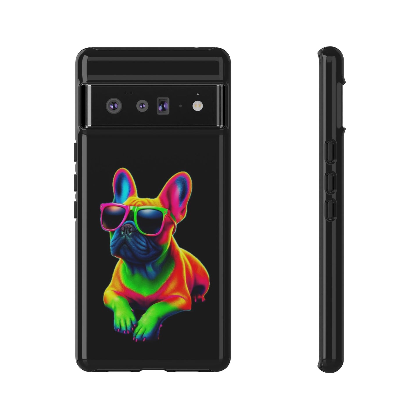 Neon French Bulldog phone case