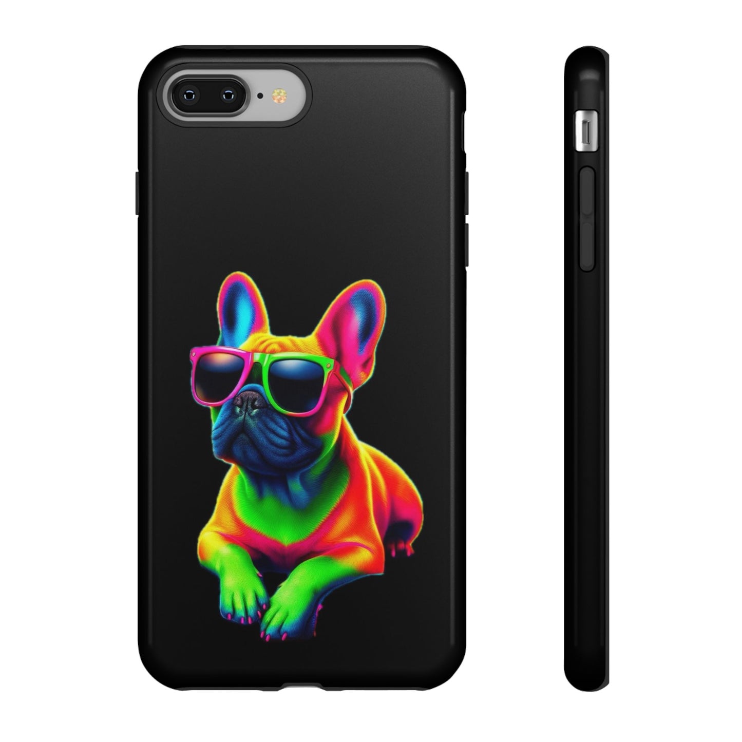 Neon French Bulldog phone case