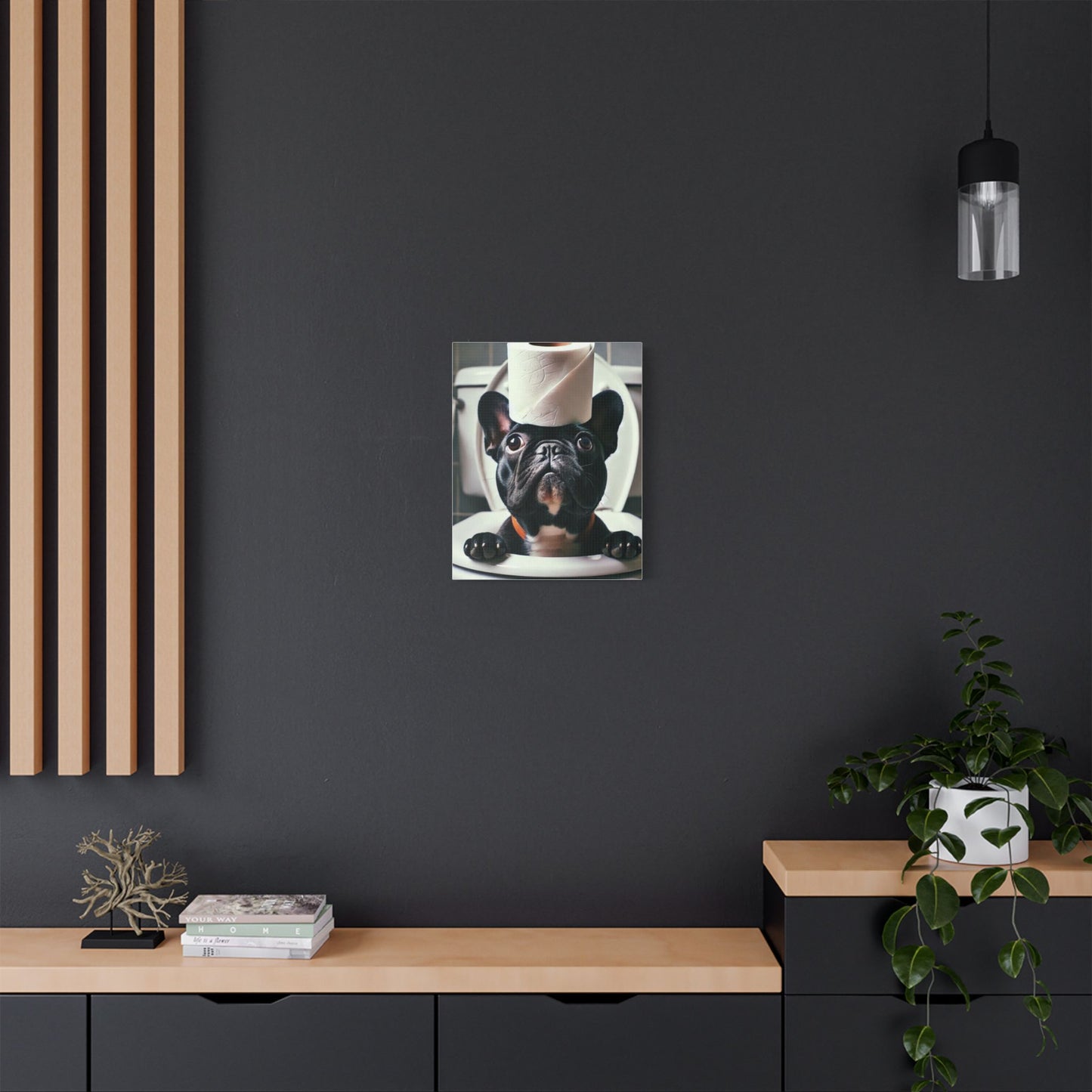 French Bulldog Bathroom Canvas