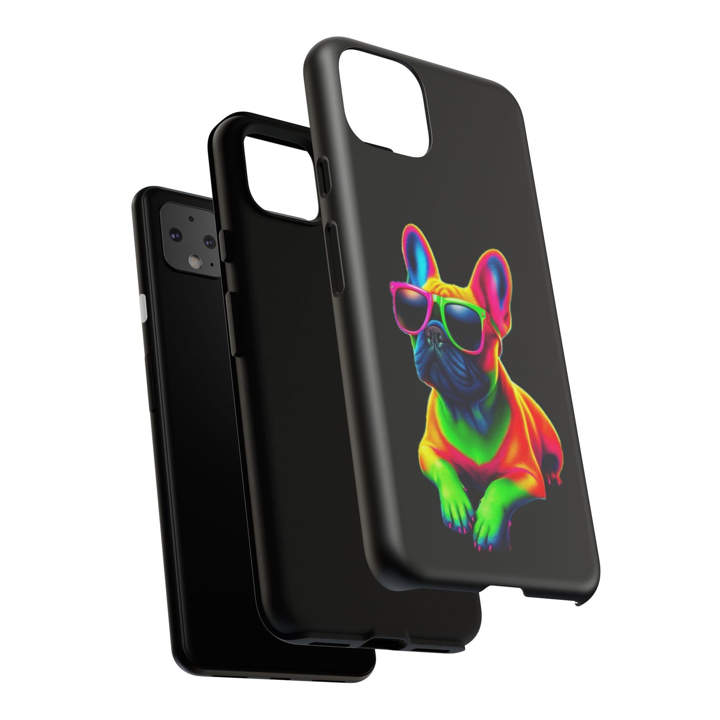 Neon French Bulldog phone case