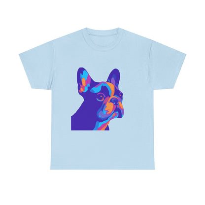 Womens Colourful French Bulldog artistic T-shirt