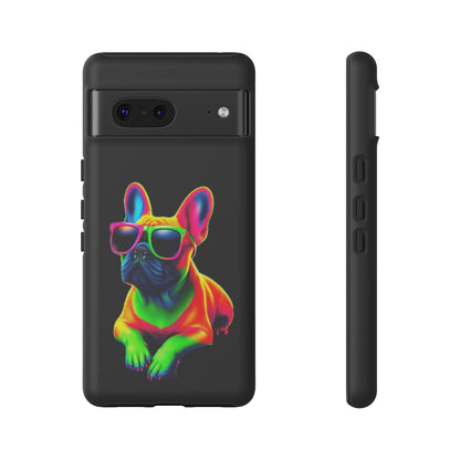 Neon French Bulldog phone case