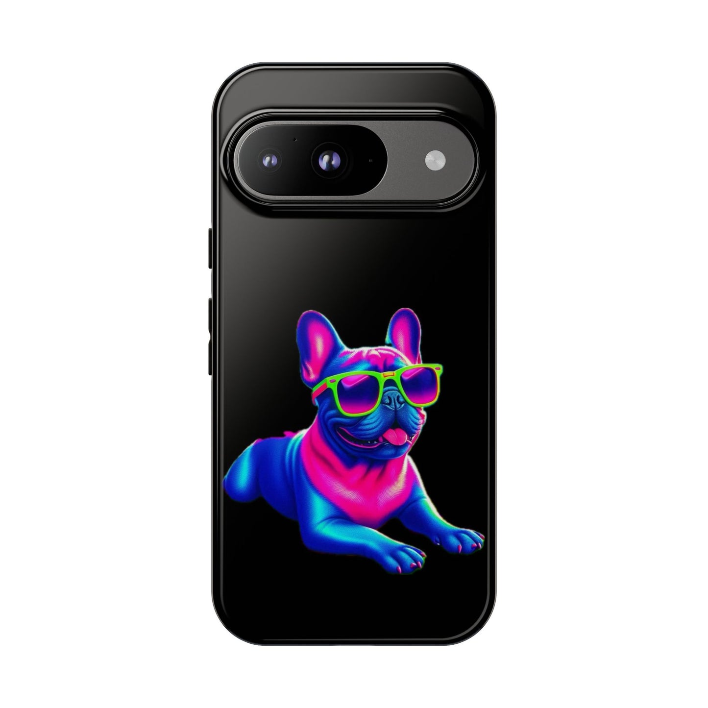 Neon French Bulldog phone case