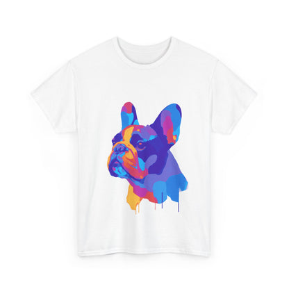 Mens Colourful French Bulldog artistic T-shirt