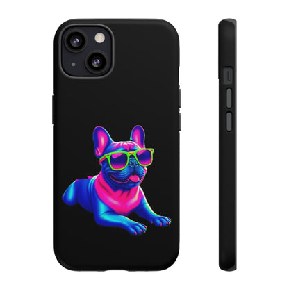 Neon French Bulldog phone case