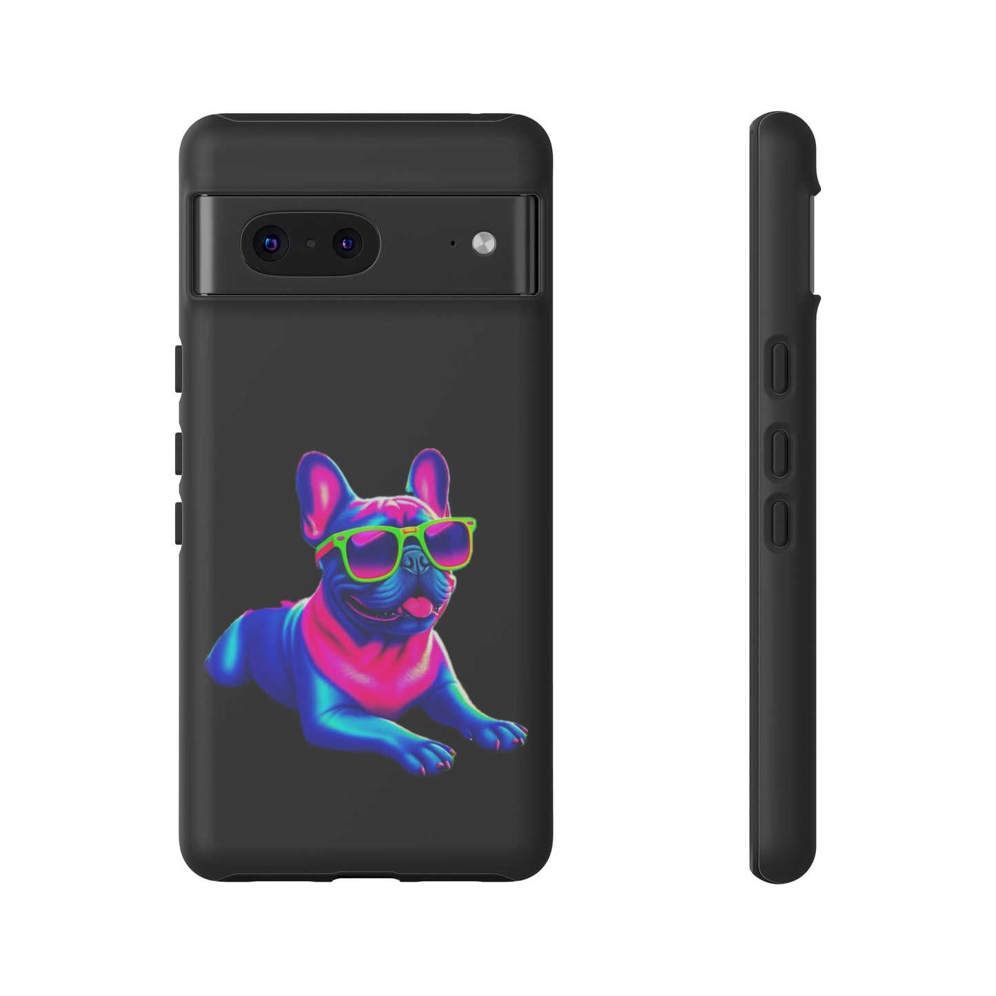 Neon French Bulldog phone case