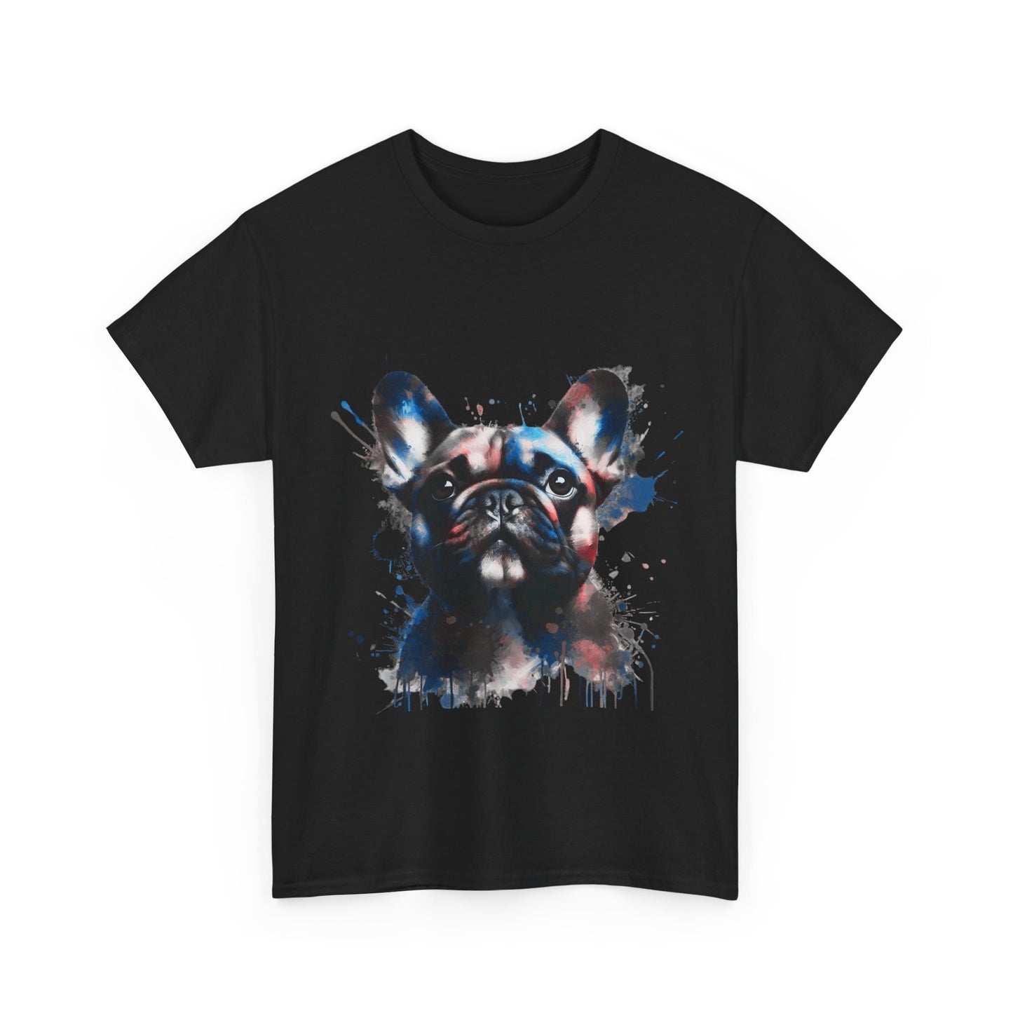 Mens Colourful French Bulldog artistic T-shirt