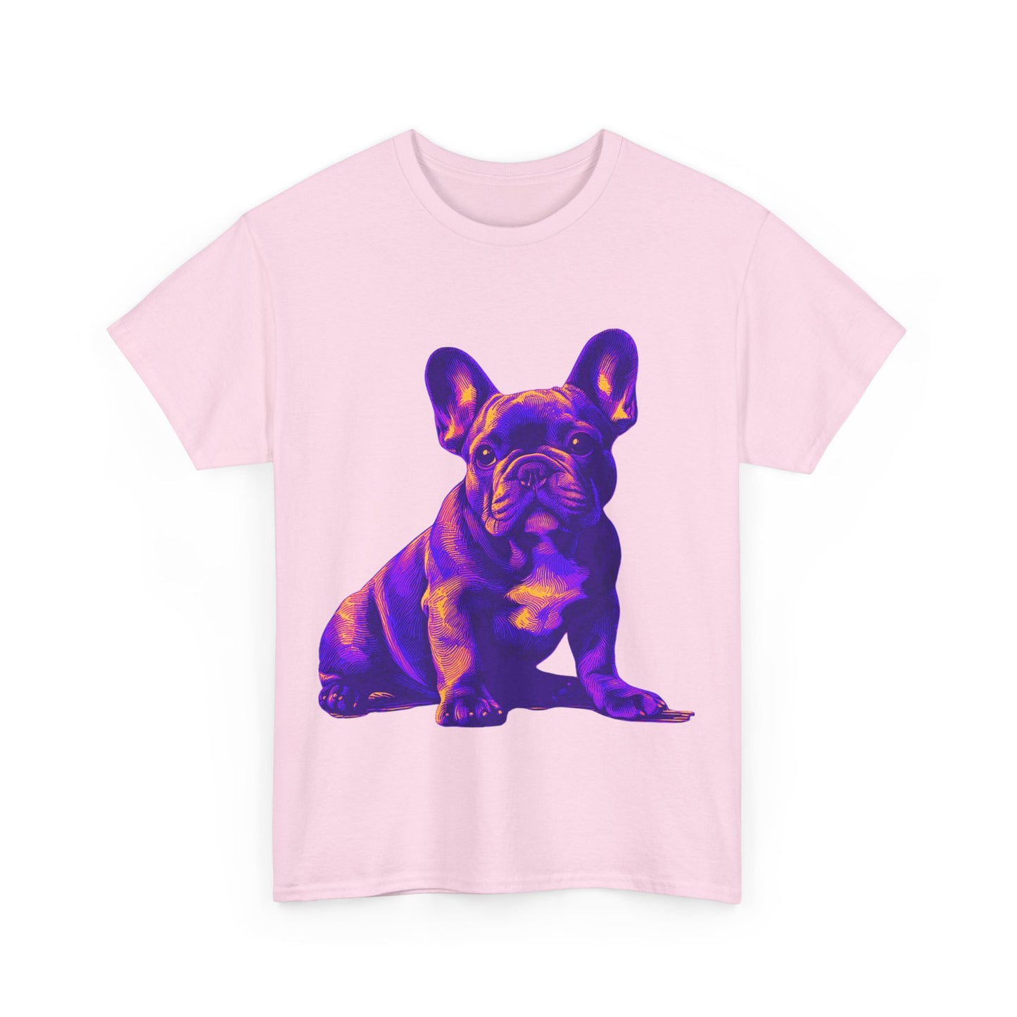 Womens Colourful French Bulldog artistic T-shirt