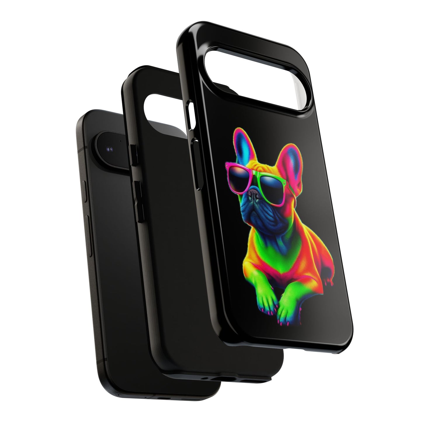 Neon French Bulldog phone case