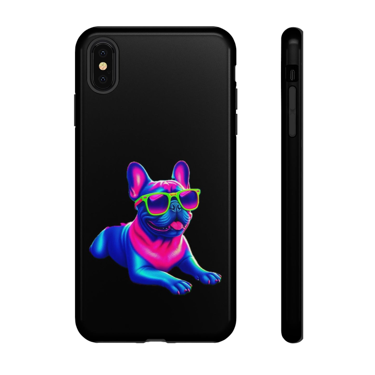 Neon French Bulldog phone case