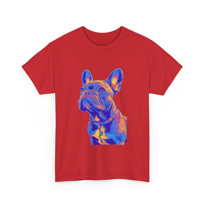 Mens Colourful French Bulldog artistic T-shirt