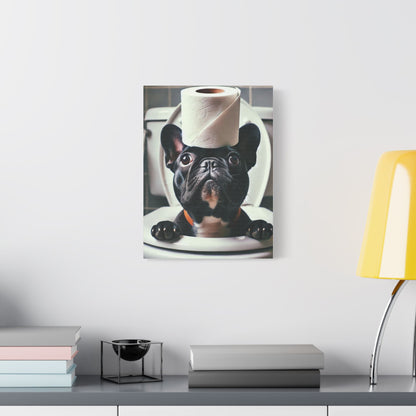 French Bulldog Bathroom Canvas