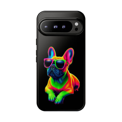 Neon French Bulldog phone case