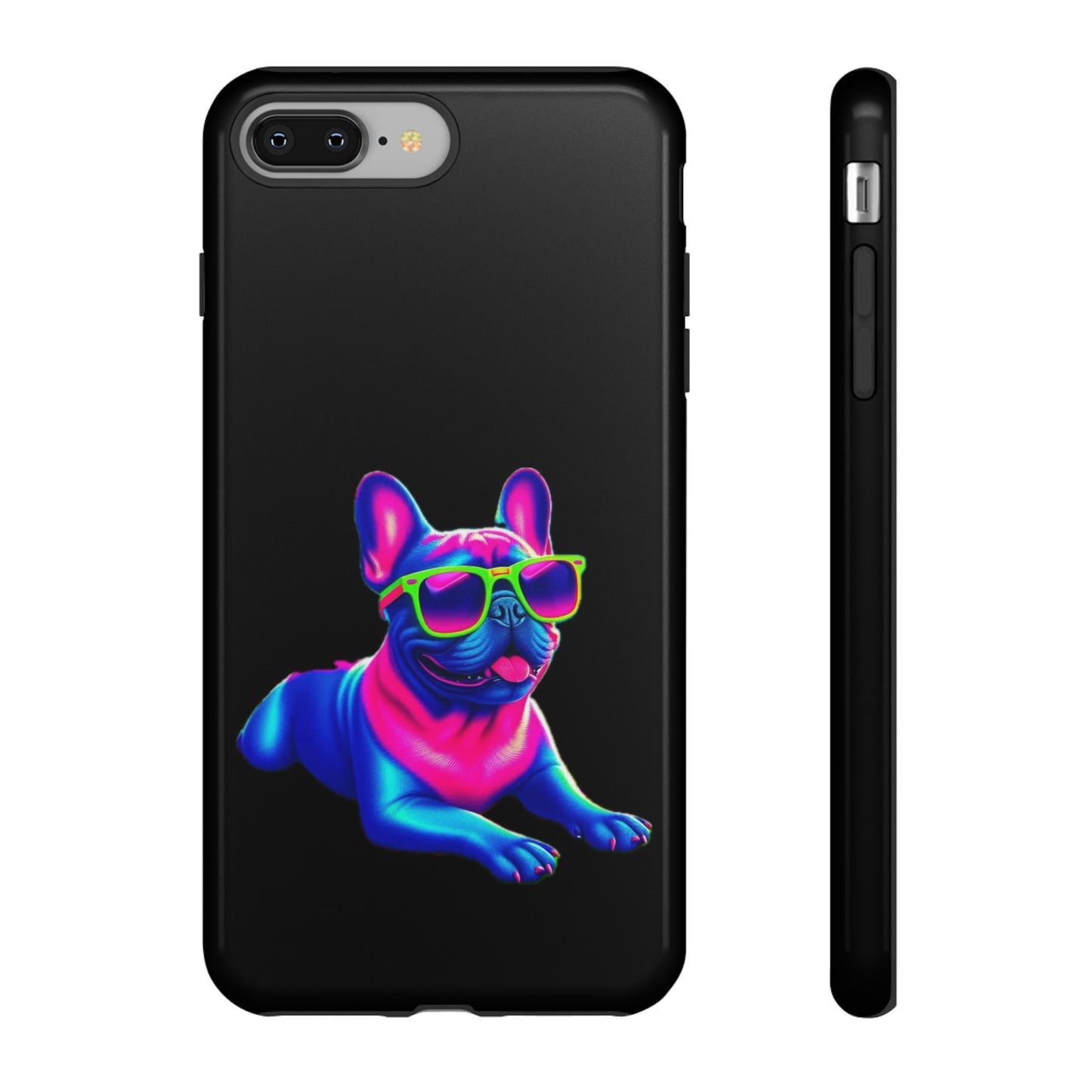 Neon French Bulldog phone case