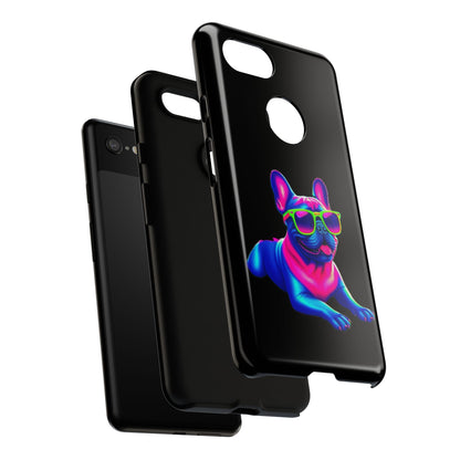 Neon French Bulldog phone case