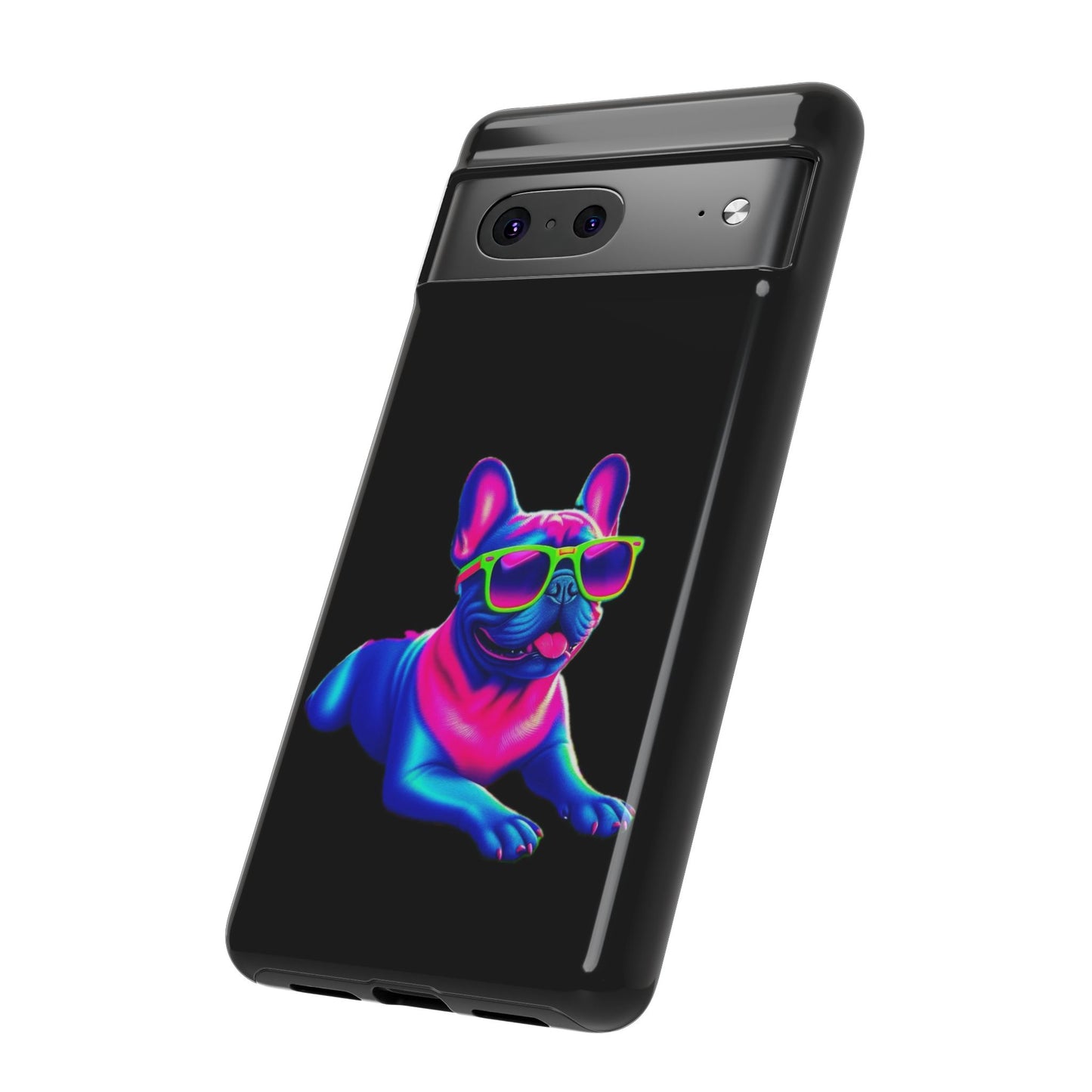 Neon French Bulldog phone case