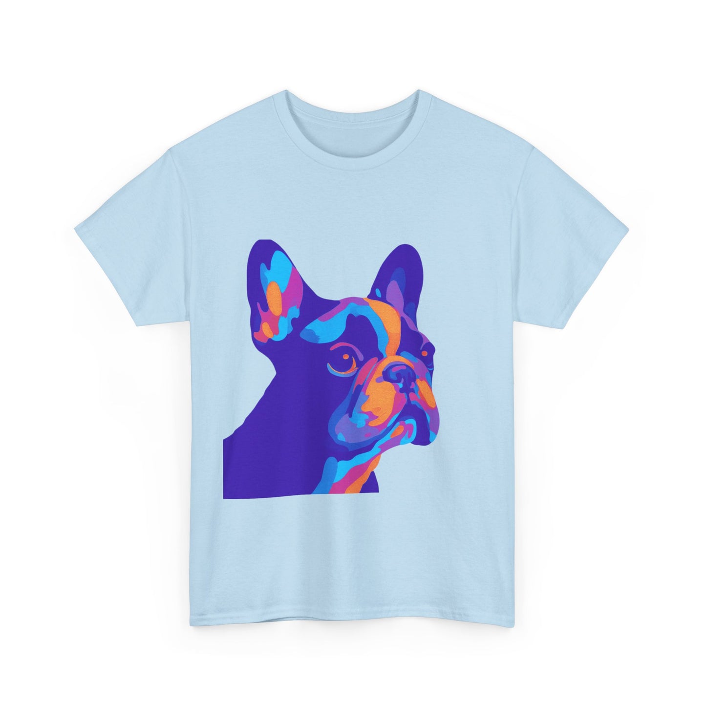 Womens Colourful French Bulldog artistic T-shirt