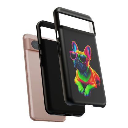 Neon French Bulldog phone case