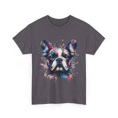 Mens Colourful French Bulldog artistic T-shirt