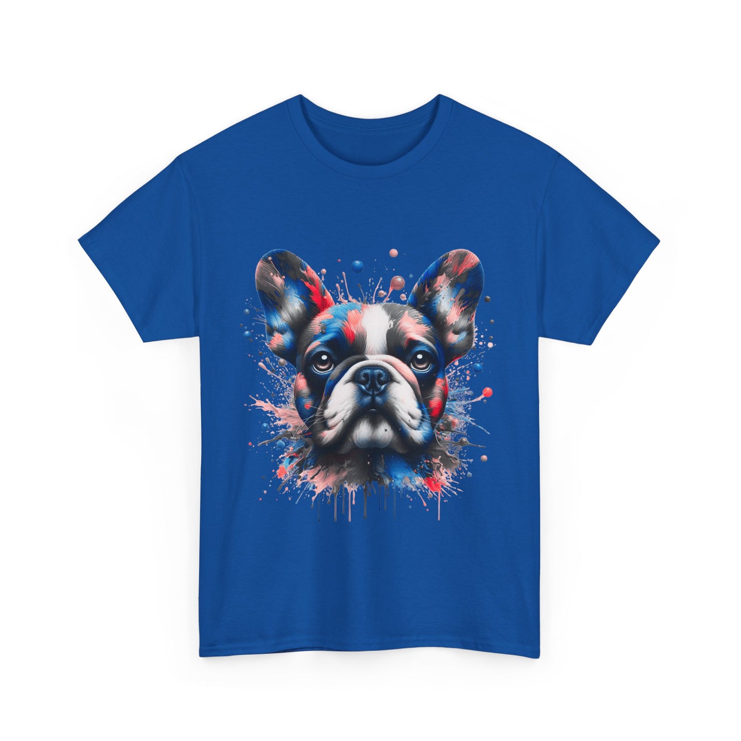 Mens Colourful French Bulldog artistic T-shirt