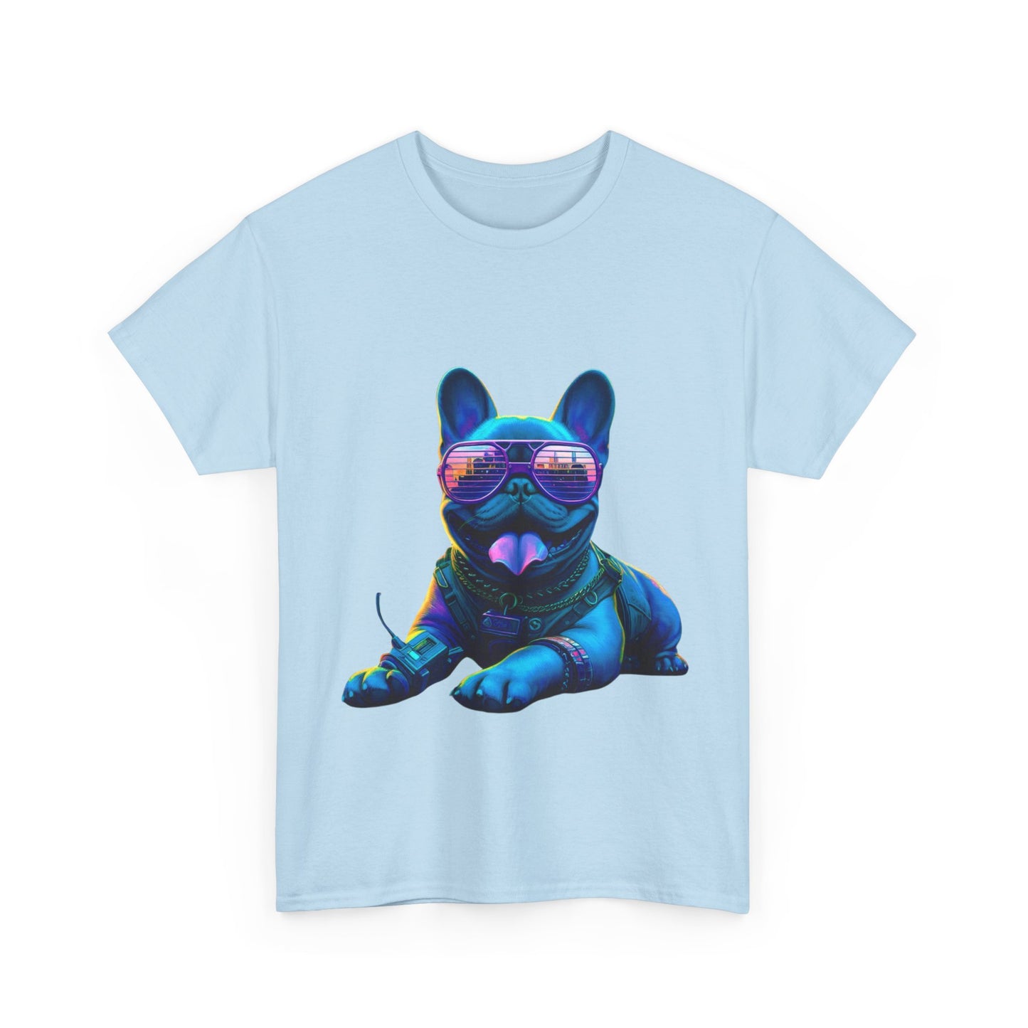 Mens neon French Bulldog T-shirt